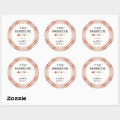 Ik Doe Barbecue Bruiloft Borrel Ronde Sticker (Vel)