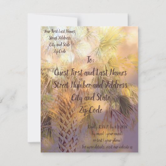 IK DOE BARBECUE WEDDING INVITATION KAART (Achterkant)