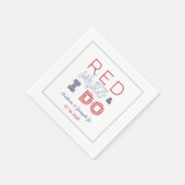 Ik doe BBQ 4 juli bruiloft douche repetitie diner Servet (Hoek)