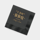 Ik doe BBQ aangepaste bruiloft monogram Folie Servetten (Links)