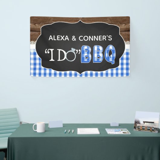 Ik doe BBQ-banner - blauw Spandoek (Beurs)