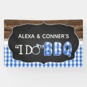Ik doe BBQ-banner - blauw Spandoek (Horizontaal)
