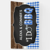 Ik doe BBQ-banner - blauw Spandoek (Verticaal)