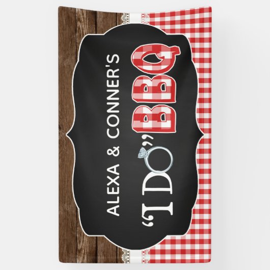 Ik doe BBQ Banner - Rood (Verticaal)