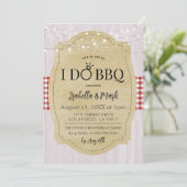 Ik doe BBQ Barbecue Bruids Douche Uitnodiging (Staand voorkant)
