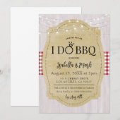 Ik doe BBQ Barbecue Bruids Douche Uitnodiging (Voorkant / Achterkant)