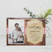 Ik doe BBQ Barbecue Bruids Douche Uitnodiging (Staand voorkant)