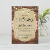 Ik doe BBQ Barbecue Bruids Douche Uitnodiging (Staand voorkant)