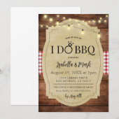 Ik doe BBQ Barbecue Bruids Douche Uitnodiging (Voorkant / Achterkant)