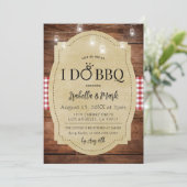 Ik doe BBQ Barbecue Bruids Douche Uitnodiging (Staand voorkant)