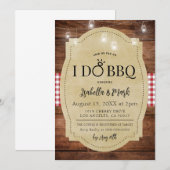Ik doe BBQ Barbecue Bruids Douche Uitnodiging (Voorkant / Achterkant)