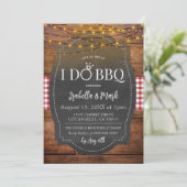 Ik doe BBQ Barbecue Bruids Douche Uitnodiging (Staand voorkant)