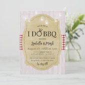 Ik doe BBQ Barbecue Bruids Douche Uitnodiging (Staand voorkant)