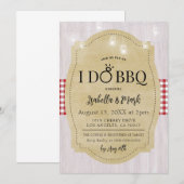 Ik doe BBQ Barbecue Bruids Douche Uitnodiging (Voorkant / Achterkant)