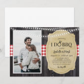 Ik doe BBQ Barbecue Bruids Douche Uitnodiging (Voorkant / Achterkant)