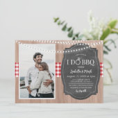 Ik doe BBQ Barbecue Bruiloft Uitnodiging (Staand voorkant)