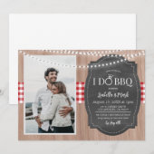 Ik doe BBQ Barbecue Bruiloft Uitnodiging (Voorkant / Achterkant)