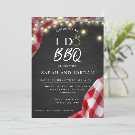 Ik doe BBQ, BBQ Party, BBQ repetitie, VERLOVING Kaart (Staand voorkant)