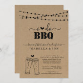 Ik doe BBQ Beer Couples Wedding Shower Verloving Kaart (Voorkant / Achterkant)