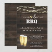 Ik doe BBQ Beer Couples Wedding Shower Verloving Kaart (Voorkant / Achterkant)