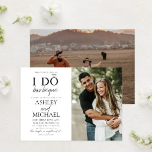 Ik doe BBQ Black White 2 Photo Simple Script Showe Kaart