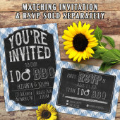 Ik doe BBQ Blue Bridal & Wedding Shower Uitnodigin Save The Date