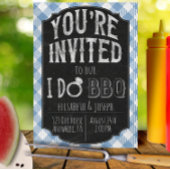 Ik doe BBQ Blue Bridal & Wedding Shower Uitnodigin Save The Date