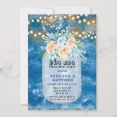 Ik doe BBQ Blue Mason Jar Engagement Party Kaart (Voorkant)