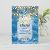 Ik doe BBQ Blue Mason Jar Engagement Party Kaart (Staand voorkant)