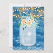 Ik doe BBQ Blue Mason Jar Engagement Party Kaart (Achterkant)