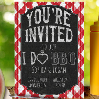 Ik doe BBQ Bridal & Wedding Shower Uitnodiging