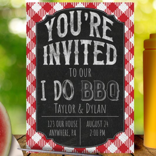 Ik doe BBQ Bridal & Wedding Shower Uitnodiging