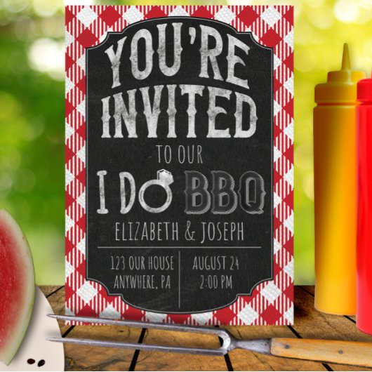 Ik doe BBQ Bridal & Wedding Shower Uitnodiging