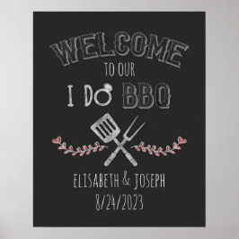 Ik doe BBQ Bruidsfeest Verlovingsfeest Welkom Poster