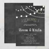 Ik doe BBQ Chalkboard Theme Nighttime String Light Kaart (Voorkant / Achterkant)