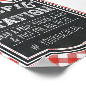 Ik doe BBQ Couple's Coed Engagement Party Selfie Poster (Hoek)