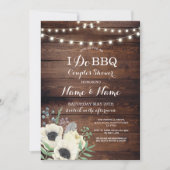 Ik doe BBQ Couple's Shower White Floral Anemone Wo Kaart (Voorkant)