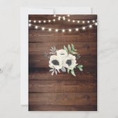 Ik doe BBQ Couple's Shower White Floral Anemone Wo Kaart (Achterkant)