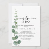Ik doe BBQ Delight Eucalyptus Engagement Party Kaart (Voorkant)