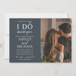 Ik doe BBQ Dusty Blue 2 Foto Eenvoudige Script Dou Kaart