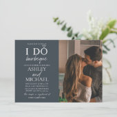 Ik doe BBQ Dusty Blue 2 Foto Eenvoudige Script Dou Kaart (Staand voorkant)