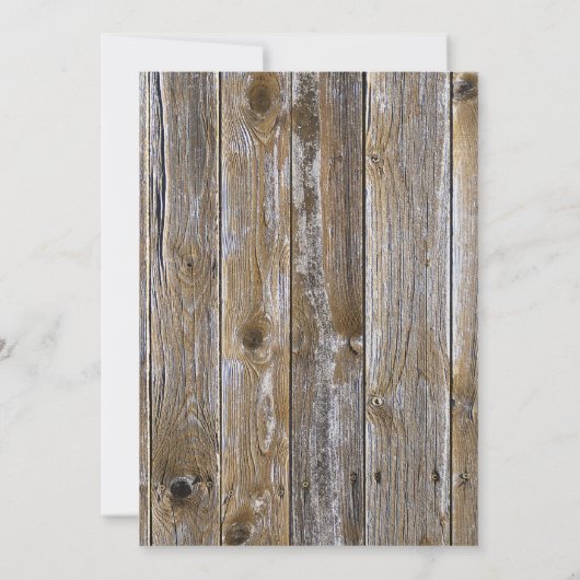 IK DOE BBQ Elegante rustieke hout verlovingsfeest Kaart (Achterkant)