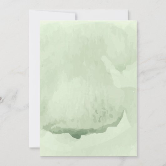 Ik doe BBQ Engagement Party Green Garden Waterverf Kaart (Achterkant)