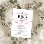 Ik doe BBQ Engagement Party Minimal Red Bow Japans Kaart