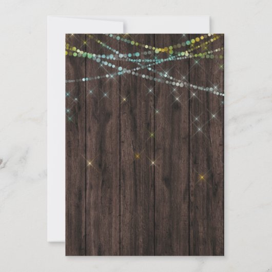 Ik doe BBQ Engagement Party Wood Light Rustiek Cas Kaart (Achterkant)