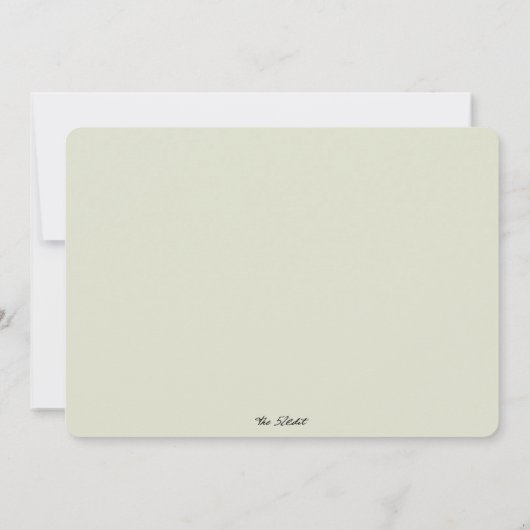 Ik doe BBQ Faded Greenery Engagement Party Kaart (Achterkant)