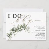 Ik doe BBQ Faded Greenery Engagement Party Kaart (Voorkant)