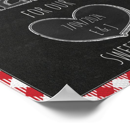 Ik doe BBQ Feest Zoete Traktaties Verloving Feest  Poster (Hoek)