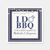 Ik doe BBQ-feestelijke verlovingsfeest servetten v (Voorkant)