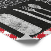 Ik doe BBQ-feestje Eetbar Eten & Dranken Bord Poster (Hoek)